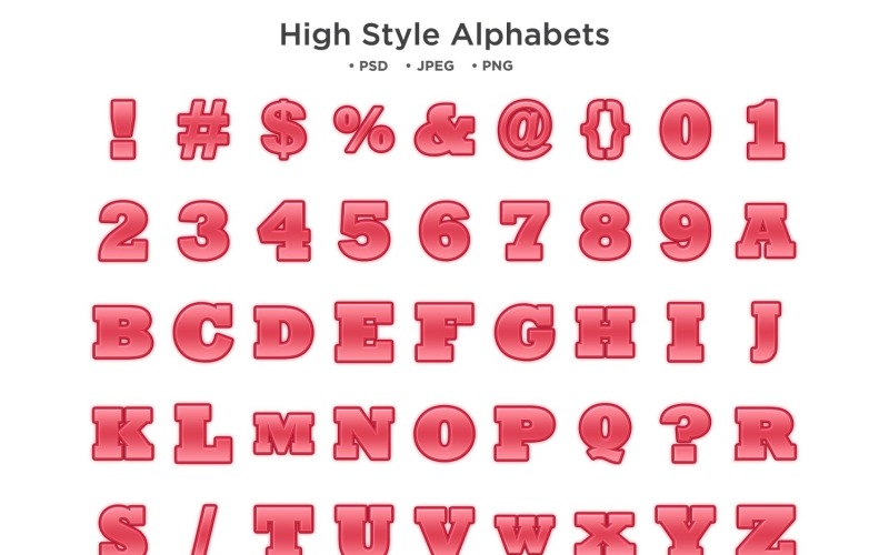 High Style Alphabet, Abc Typography Illustration