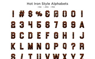 Hot Iron Style Alphabet, Abc Typography