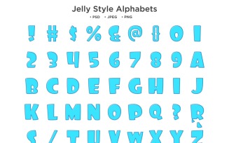 Jelly Style Alphabet, Abc Typography