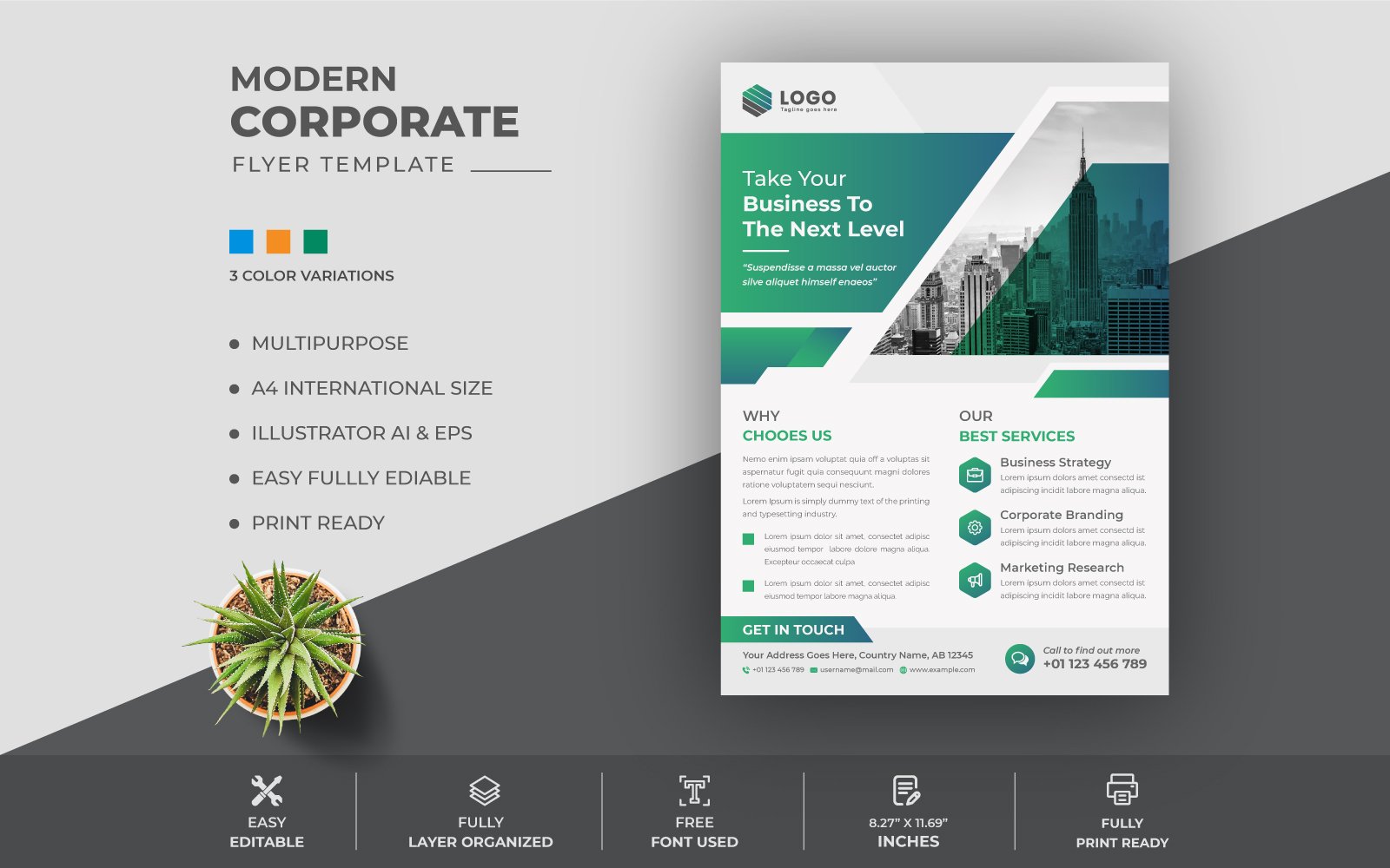 Template #190745 Business Flyers Webdesign Template - Logo template Preview