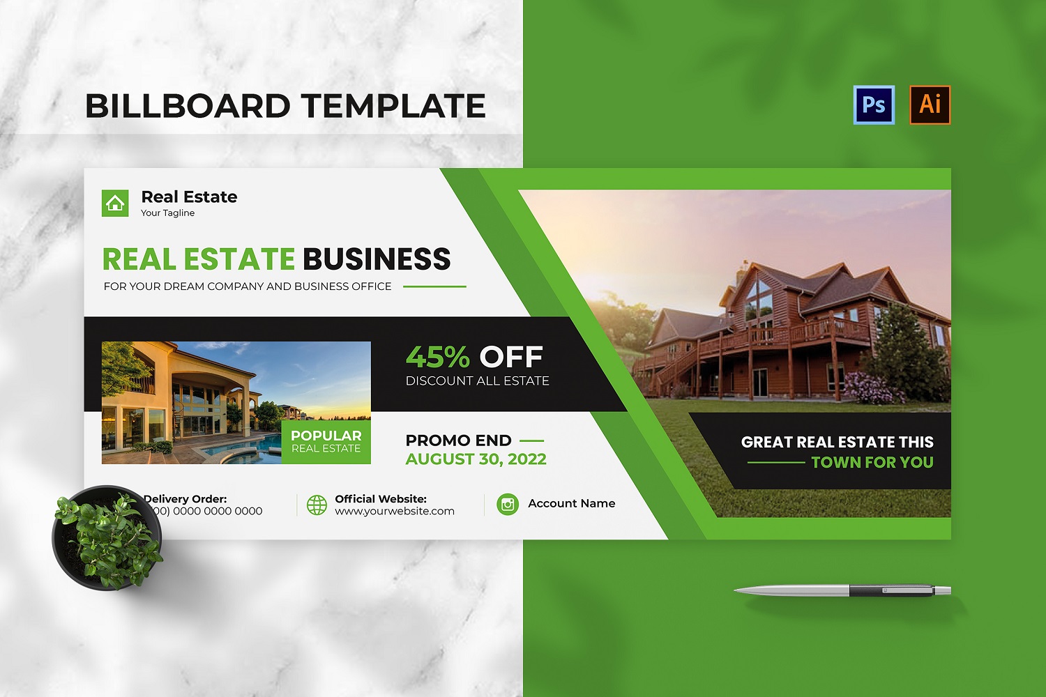 Template #190773 Outdoor Billboard Webdesign Template - Logo template Preview