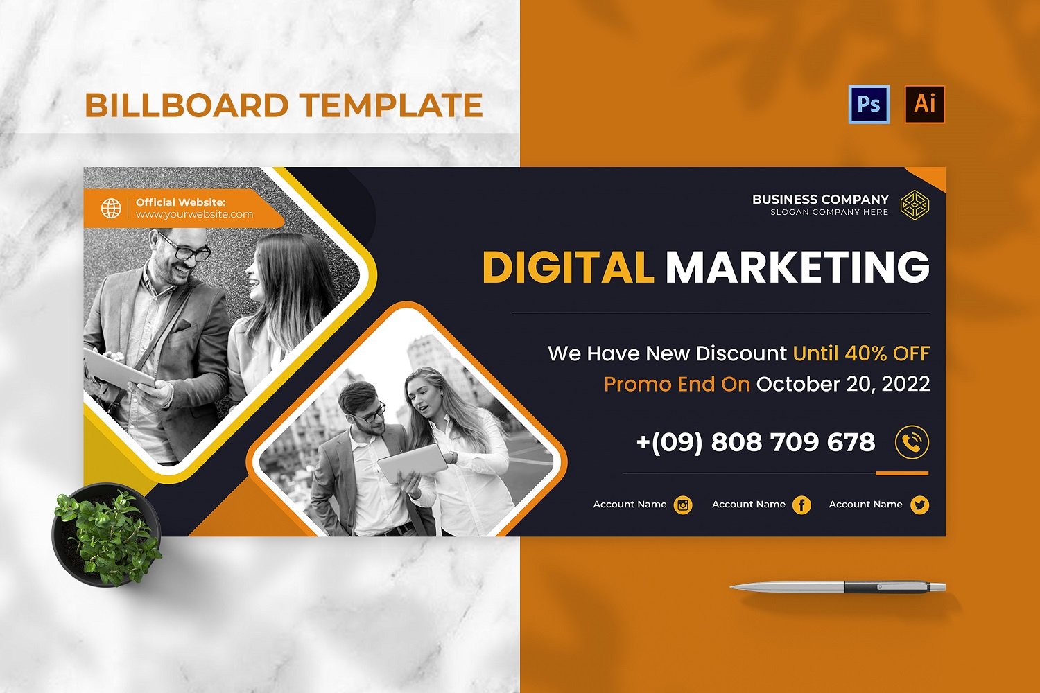 Template #190775 Outdoor Billboard Webdesign Template - Logo template Preview