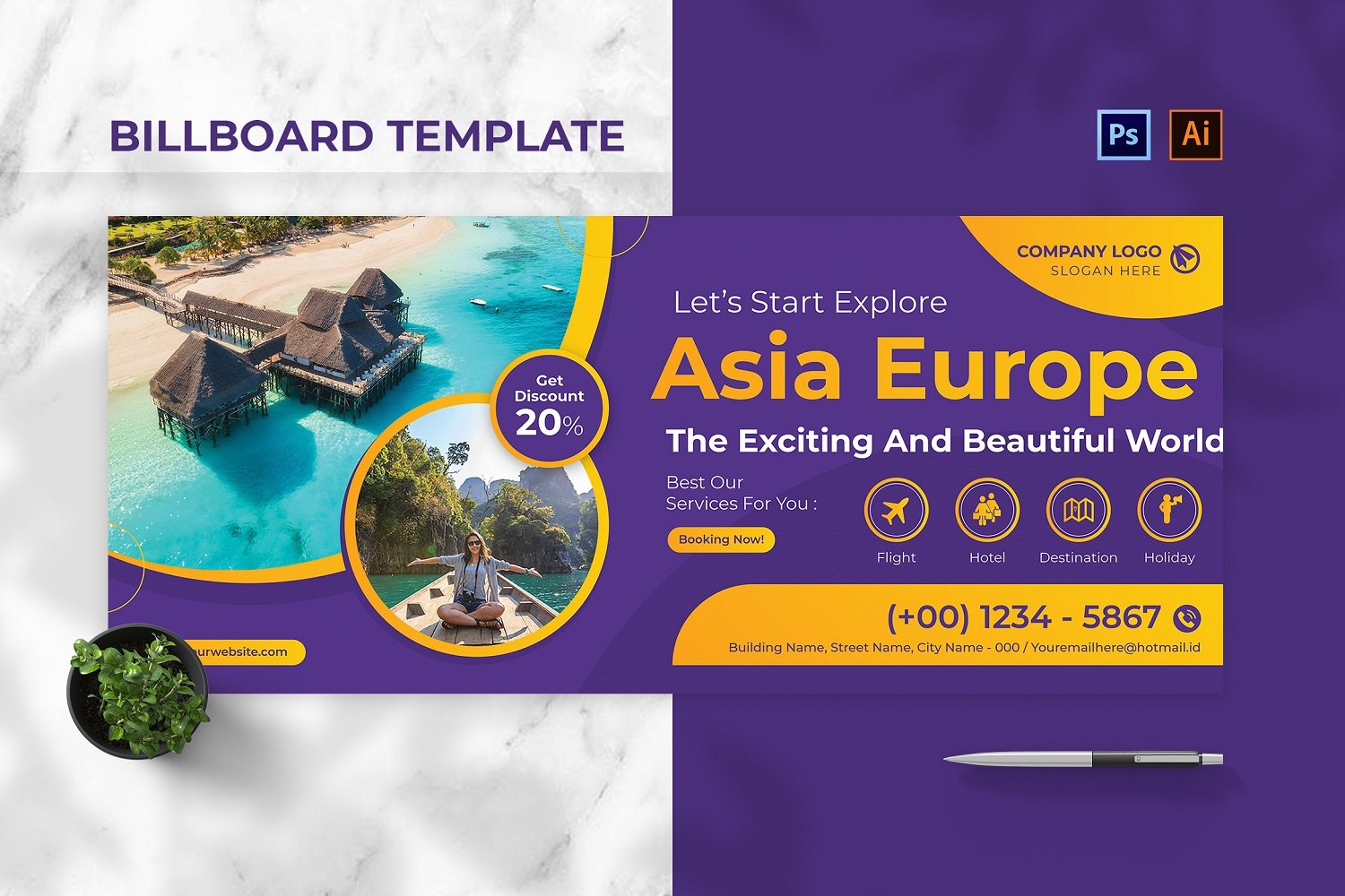 Template #190778 Outdoor Billboard Webdesign Template - Logo template Preview