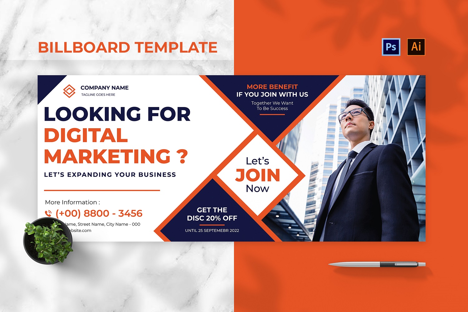 Template #190786 Outdoor Billboard Webdesign Template - Logo template Preview