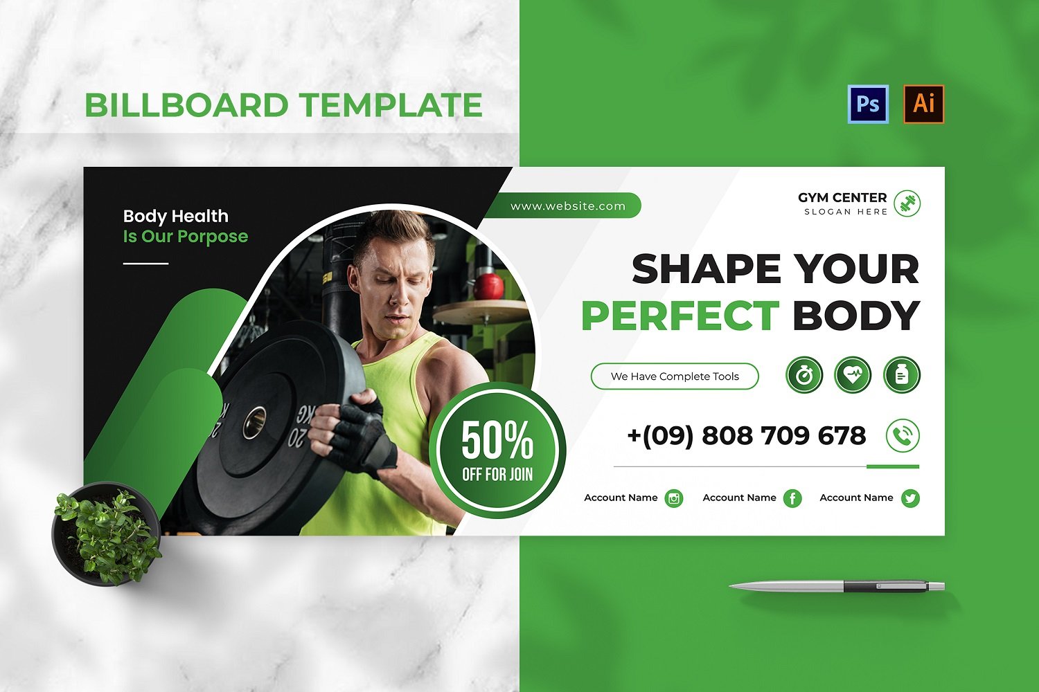 Template #190787 Outdoor Billboard Webdesign Template - Logo template Preview