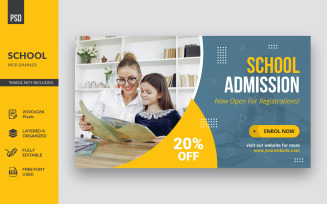 Back to School Web Banner Corporate Identity Template