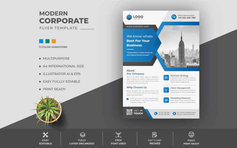 Clean Corporate Business Flyer Template Corporate Identity