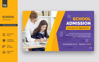 Creative Back To School Web Banner Corporate Identity Template