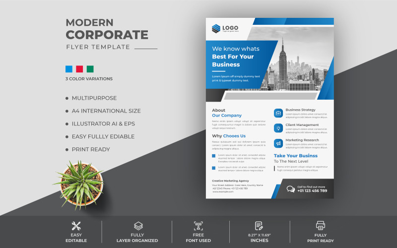 Creative Clean Corporate Business Flyer Template Corporate Identity