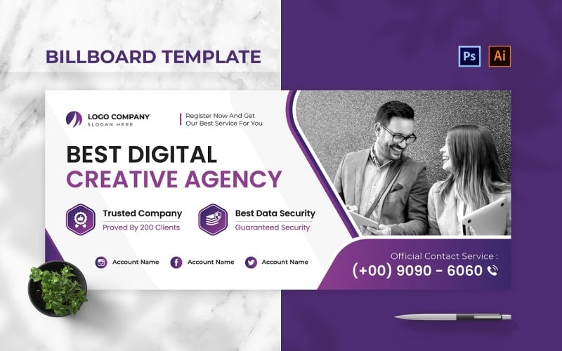 Digital Creative Billboard Landscape Corporate Identity