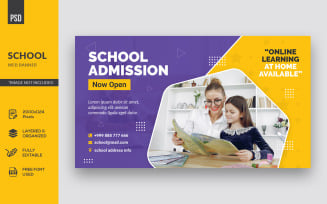 Modern School Education Web Banner And Ads Corporate Identity Template