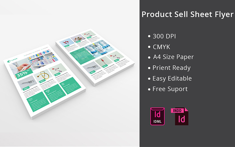 2 Page Product Flayer Design Corporate Identity