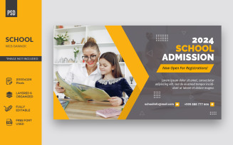 School Admission Web Banner And Ads Corporate Identity Template