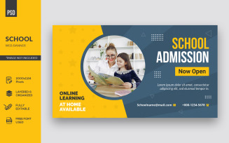 School Design Web Banner And Ads Corporate Identity Template