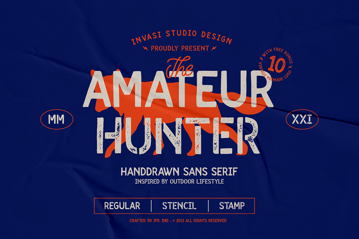 Amateur Hunter - Handdrawn Sans Fonts