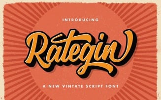 Rategin - Vintage Script Font