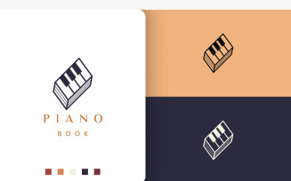 Simple and Modern Piano Book Logo