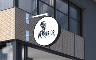 Warrior Logo Design Vector Template