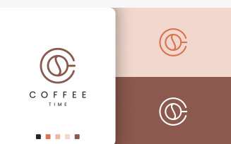 Coffee Mug Logo in Modern Simple Shape