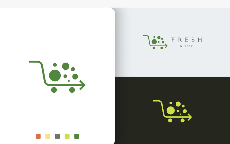 Shopping or Trolley Logo Template