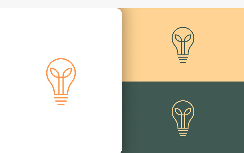 Simple Bulb or Knowledge Logo Logo Template