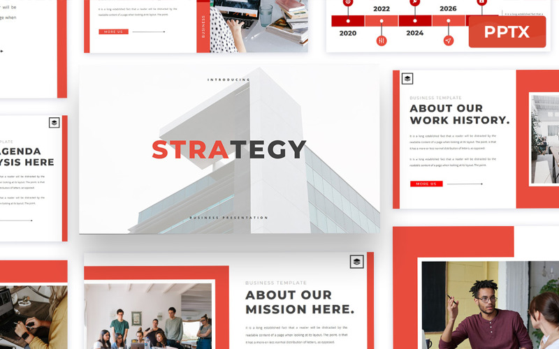 Strategy - Powerpoint Presentation Template PowerPoint Template