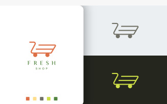 Unique Shop or Cart Logo Template