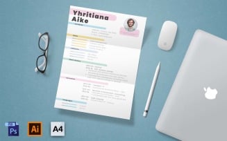 Yhritiana Aike Clear Minimal Resume Template