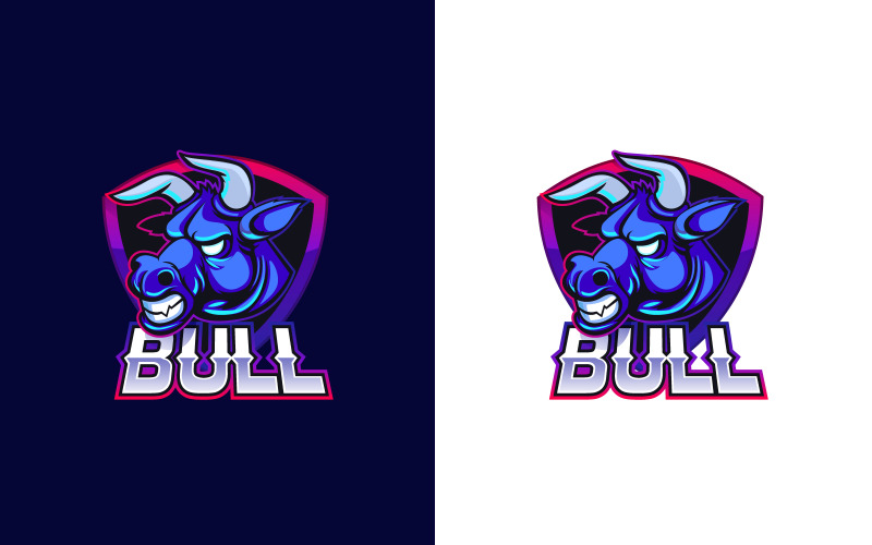 Bull Head Mascot Logo Icon Design Template Logo Template