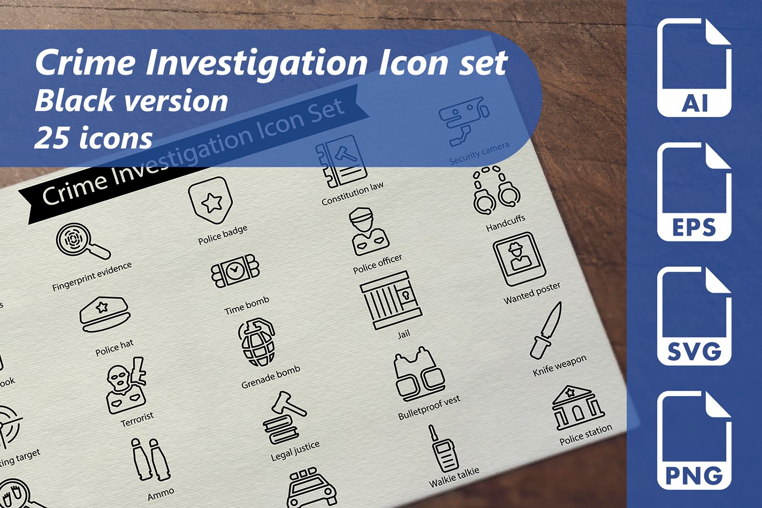 Kit Graphique #191145 Investigation Notes Divers Modles Web - Logo template Preview