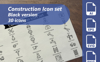Construction Line Iconset Template