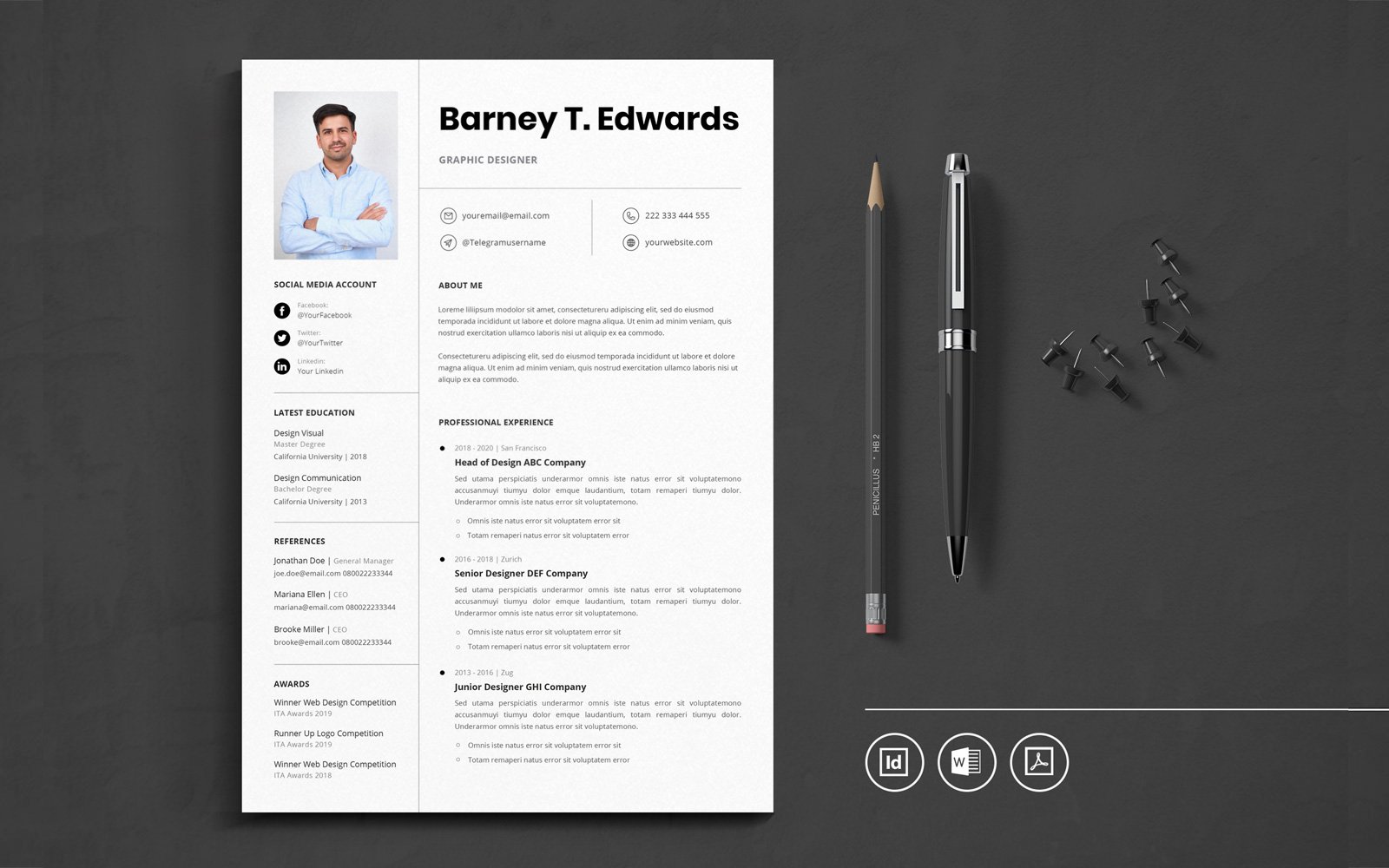 Kit Graphique #191289 Resume Cv Divers Modles Web - Logo template Preview