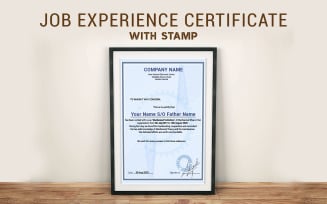 Simple Job Experience Certificate Template Design