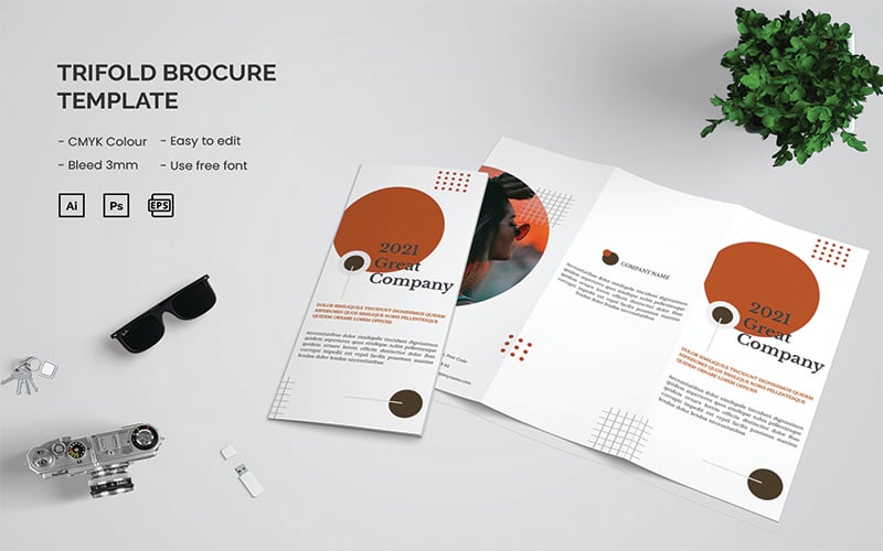 Template #191380 Trifold Flyer Webdesign Template - Logo template Preview