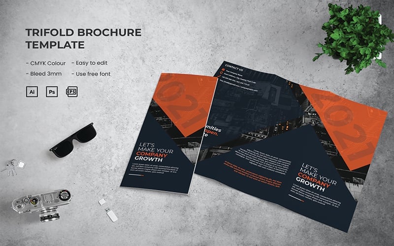 Template #191383 Trifold Flyer Webdesign Template - Logo template Preview