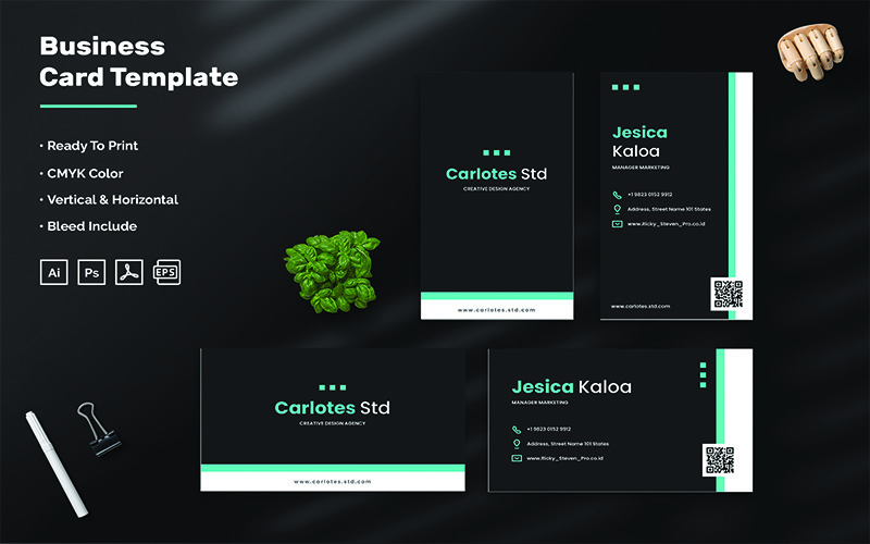 Carlotes - Business Card Template Corporate Identity