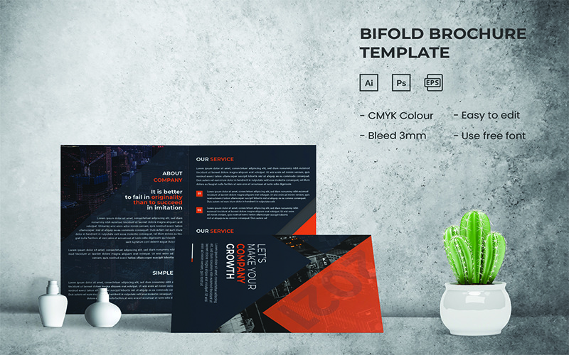 Company Growth - Bifold Brochure Corporate Identity