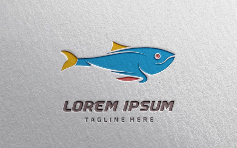 Creative Concept Colorful Vector Fish Logo Design Logo Template