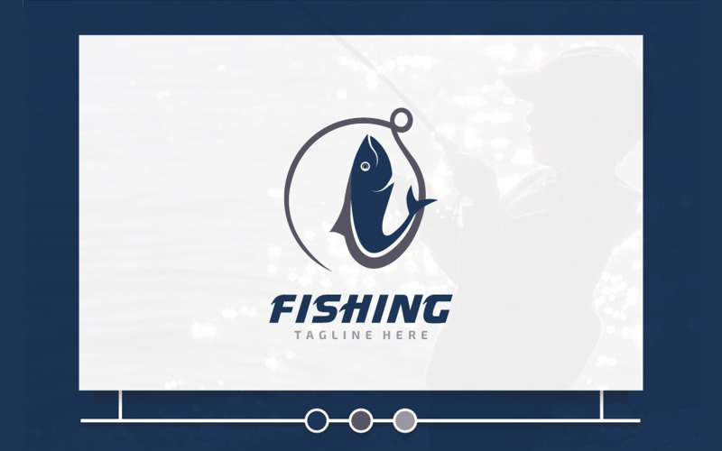 Creative Idea And Simple Concept Vector Fishing Logo Design Logo Template
