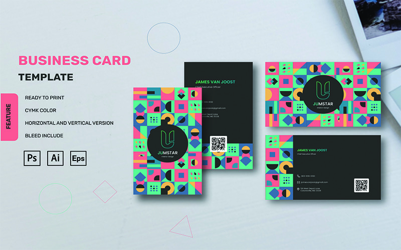 Jumstar - Business Card Template Corporate Identity
