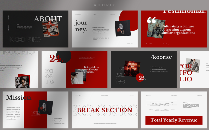Koorio Creative Agency Presentation PowerPoint Template