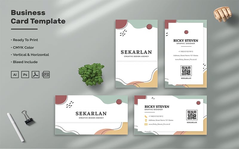 Sekarlan - Business Card Template Corporate Identity