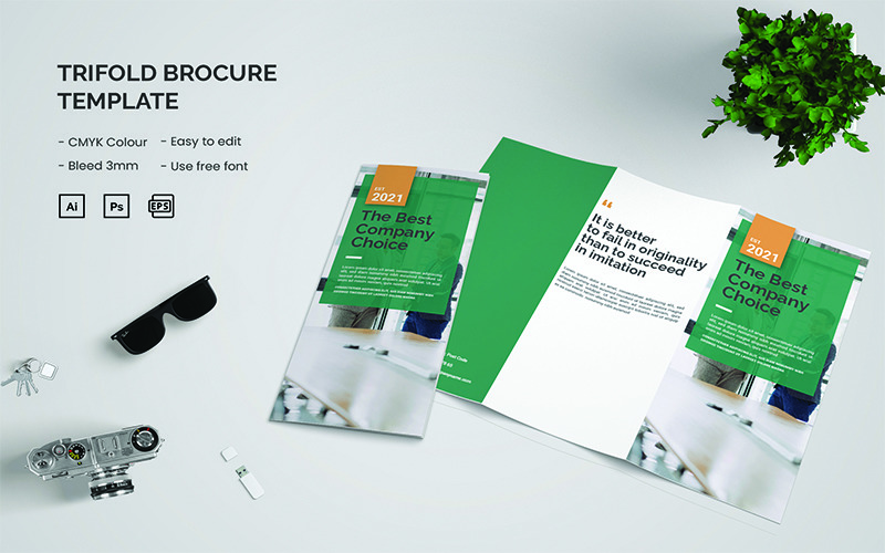 The Best Company Choice - Trifold Brochure Corporate Identity