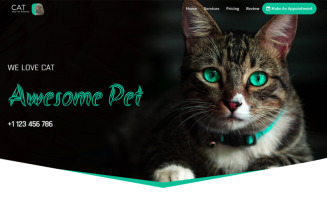 Cat & Pet Shop Landing Page Template
