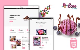 Icoo Modern Desserts and Sweets HTML5 Website Template