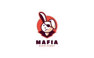 Mafia Bunny Cartoon Logo Style