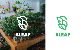 Sleaf Green Nature Logo Template