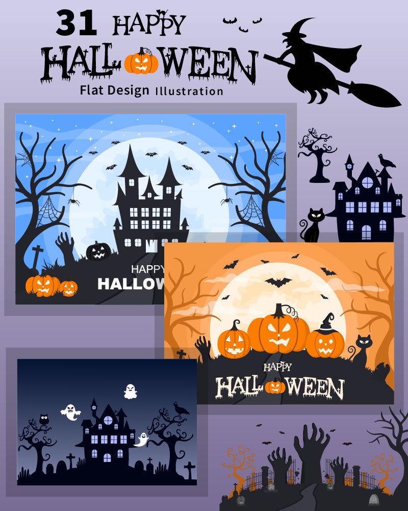 Kit Graphique #191568 Halloween Horror Divers Modles Web - Logo template Preview