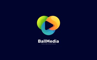 Ball Media Gradient Colorful Logo