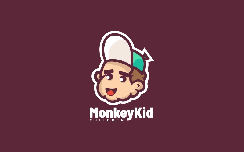 Monkey Cartoon Character Logo Logo Template